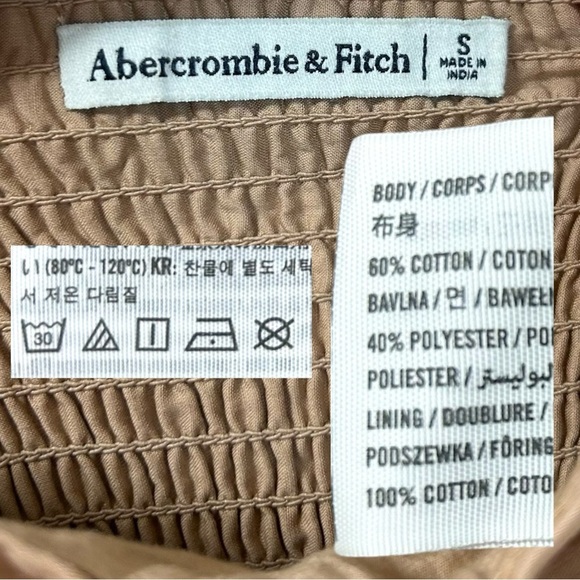 Abercrombie & Fitch - Women’s ‘Emerson’ Babydoll Dress in Taupe - Brown, Small - Picture 6 of 14